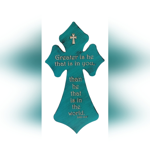 Carved Cross Wall Decor - Picture 1 of 3